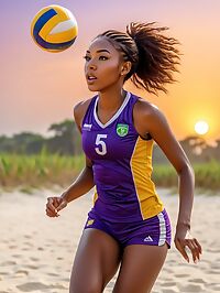 23 year old African woman at sunset near Lekki Conservation Centre in Nigeria